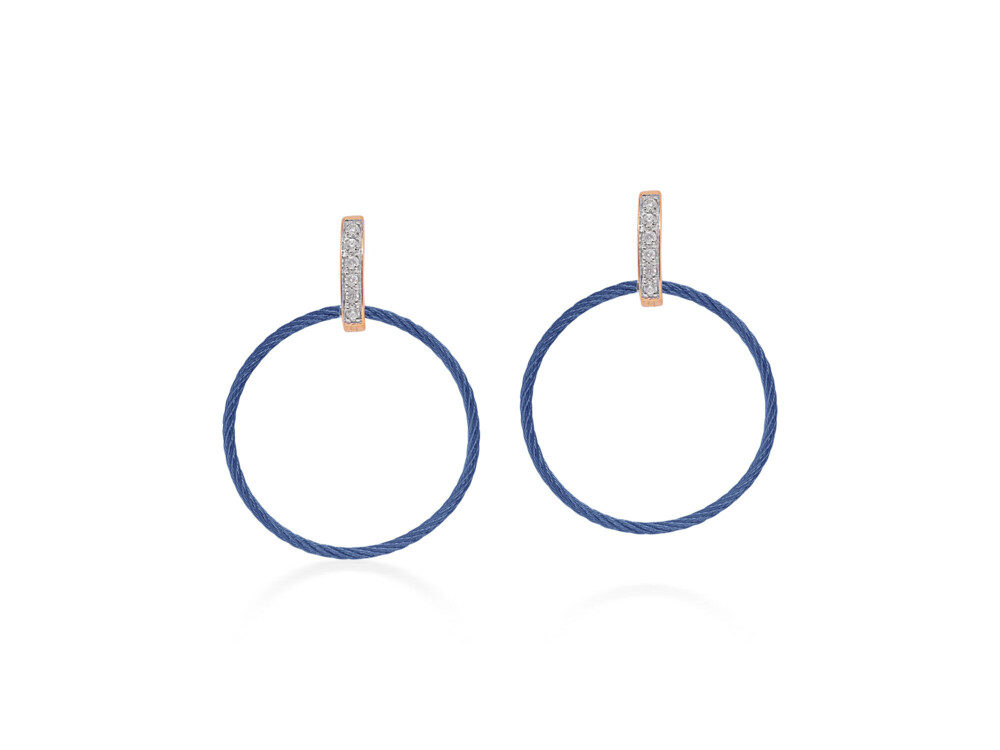 Blueberry Petite Drop Circle Earrings – ALOR Blueberry Petite Drop Circle Earrings