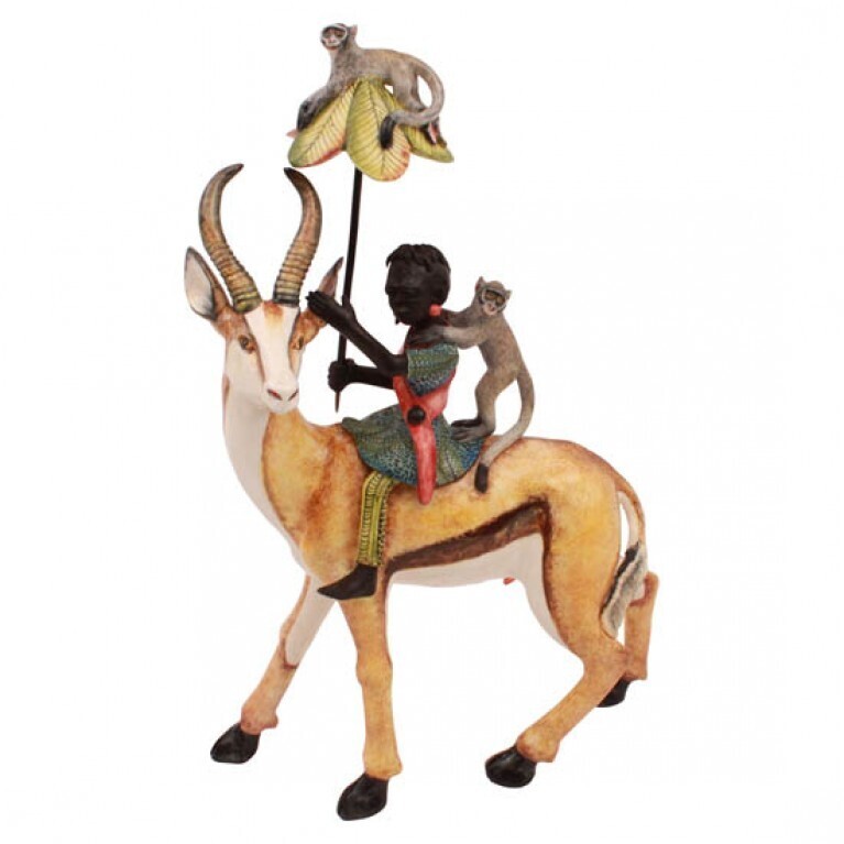 Springbuck Rider<div style="position: initial; margin: initial;"><br style="position: initial; margin: initial;"></div><div style="position: initial; margin: initial;"><div style="position: initial; margin: initial;"><span style="font-size: 16.8px; position: initial; margin: initial;">Sculptor: Moshe Sello</span></div><div style="position: initial; margin: initial;"><span style="font-size: 16.8px; position: initial; margin: initial;">Painter: Senzo Duma</span></div></div> Springbuck Rider