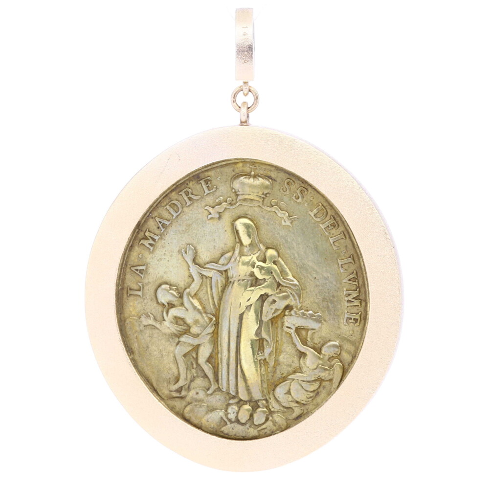 Antique Vatican Sacred Heart Medal Pendant