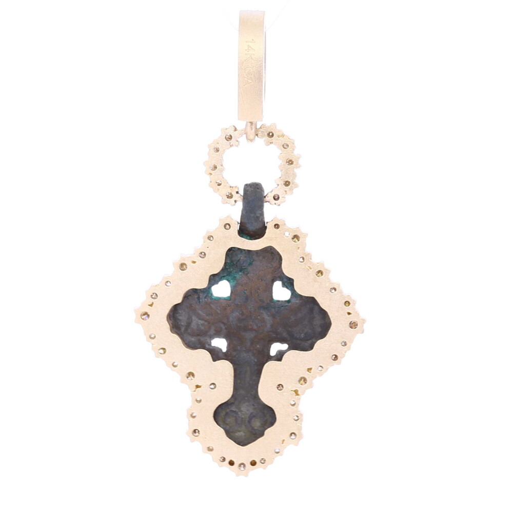 Ancient Small Bronze Cross Pendant