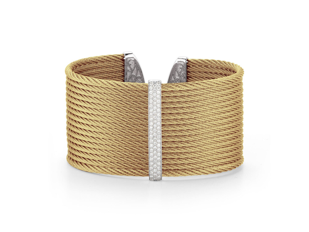 Large Monochrome Cuff – ALOR Large Monochrome Cuff - Yellow