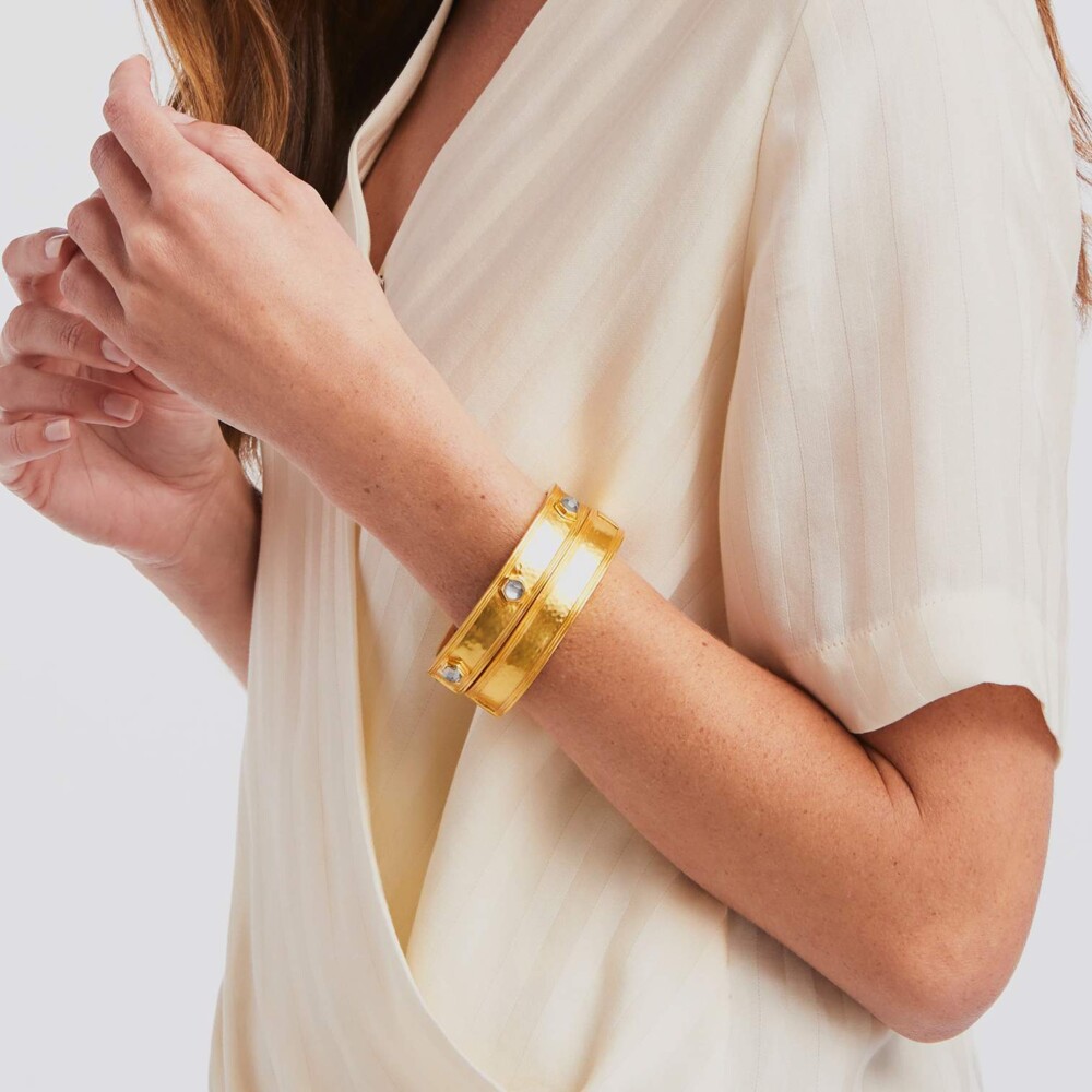 Palladio Hinge Bangle Gold Iridescent Clear Crystal Palladio Hinge Bangle - Clear Crystal