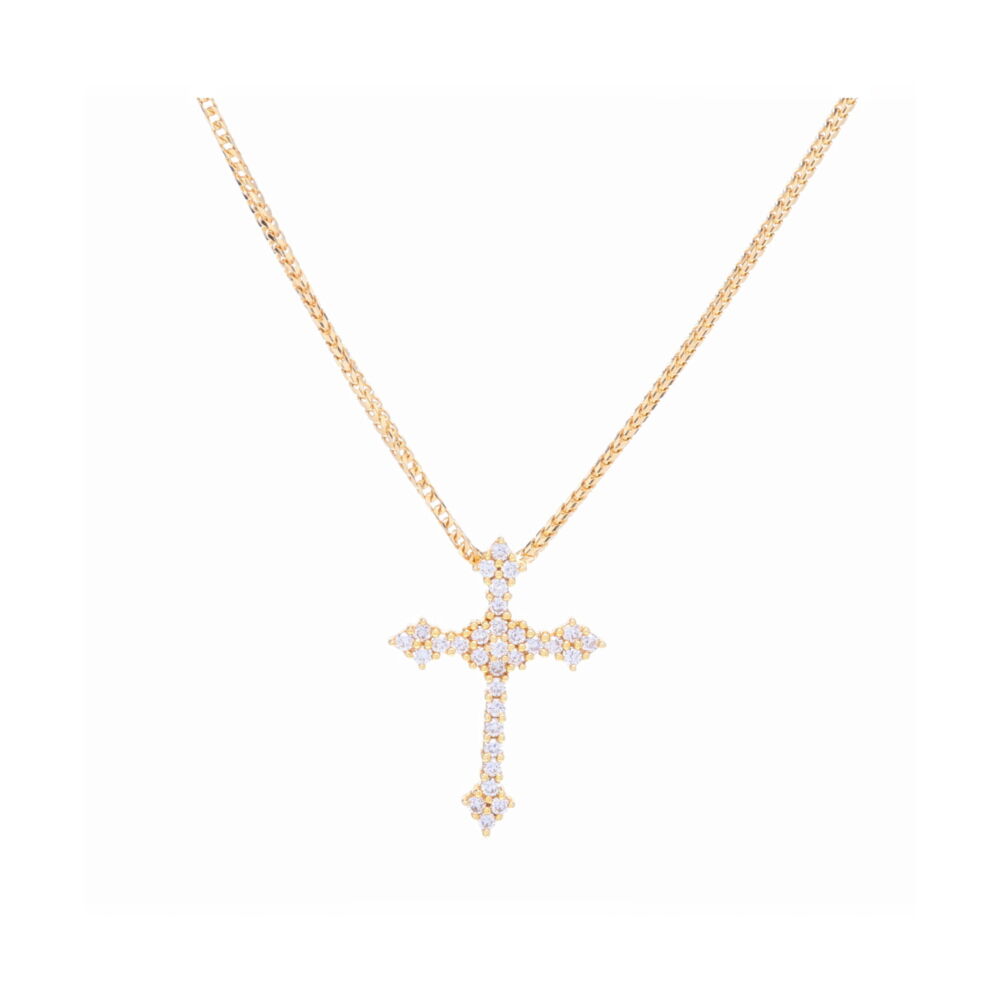 petite diamond cross pendant