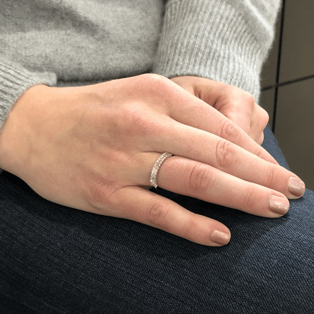 Image 2 for Baguette Diamond 1/2 Stack Ring 18k Gold with Diamonds