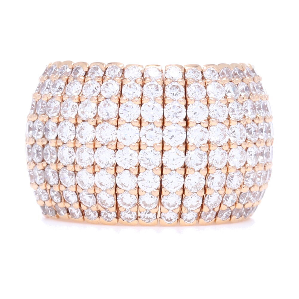 A stunning handpicked Rose Gold And Mini Diamond Filled Ring by designer LaNae. Size 8 only. 18k Rose Gold Diamond Ring