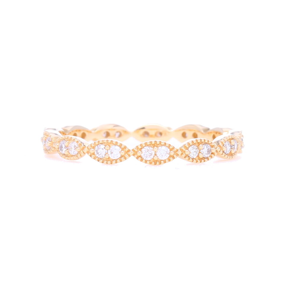 This Marquise Shaped Diamond Eternity stack ring is our best selling ring. The perfect ring to add to any stack ring set, thin profile, big look, comfortable and super feminine. Marquise Shaped Diamond Eternity Band 14k Gold