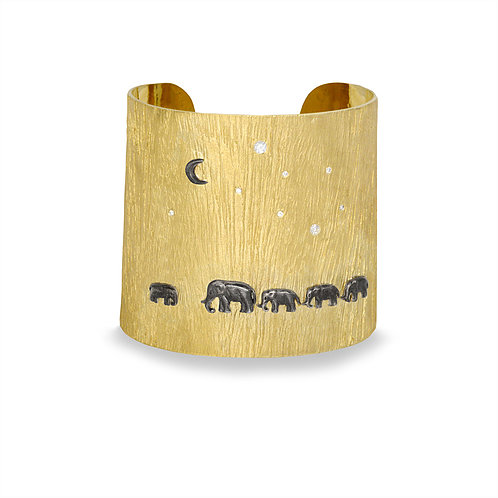 Shompole Collection - 14k Tsavo Nights Mid Cuff 14k Tsavo Nights Mid Cuff