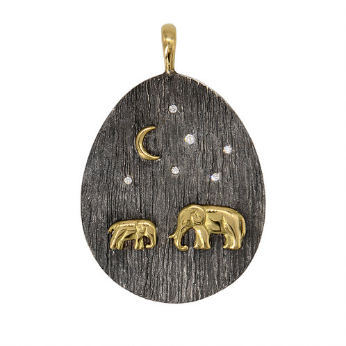 Shompole Collection - Tsavo Nights Mini Pendant - Silver Tsavo Nights Mini Pendant - Silver
