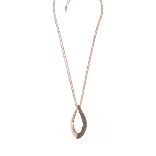 Split Twist Polvere Pendant Necklace Rose Gold Antelope Polvere Split Twist Polvere Pendant Necklace Rose Gold Antelope Polvere