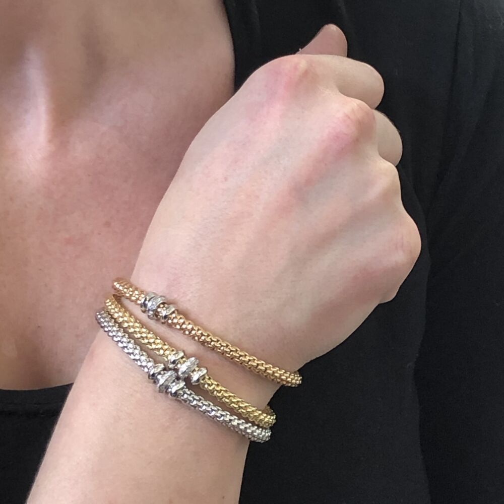 18k Gold Flex'it bracelet with Diamonds